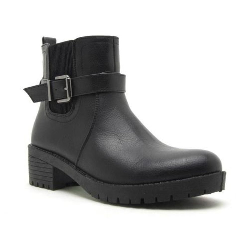 Black Bootie with Ankle Strap Size 10 - Picture 6 of 8